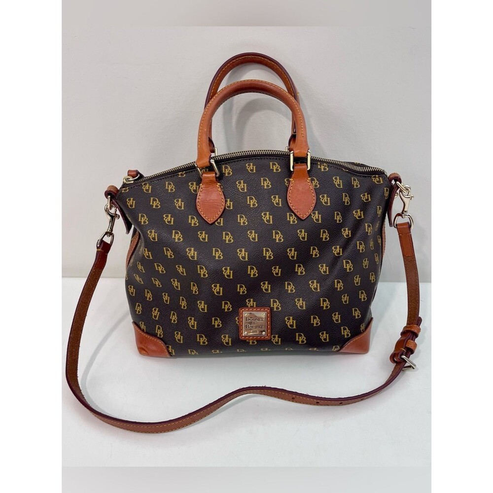Dooney & Bourke Gretta Signature Satchel Brown Monogram